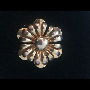 Vintage gold metal brooch